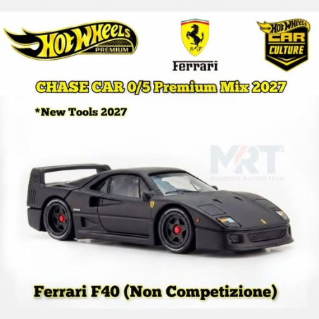 Kart üzerinde üç logo yan yana duruyor: Hot Wheels Premium, Ferrari ve Car Cultu